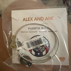ALEX AND ANI Puerto Rico Charm Bangle in Red/Multicolor